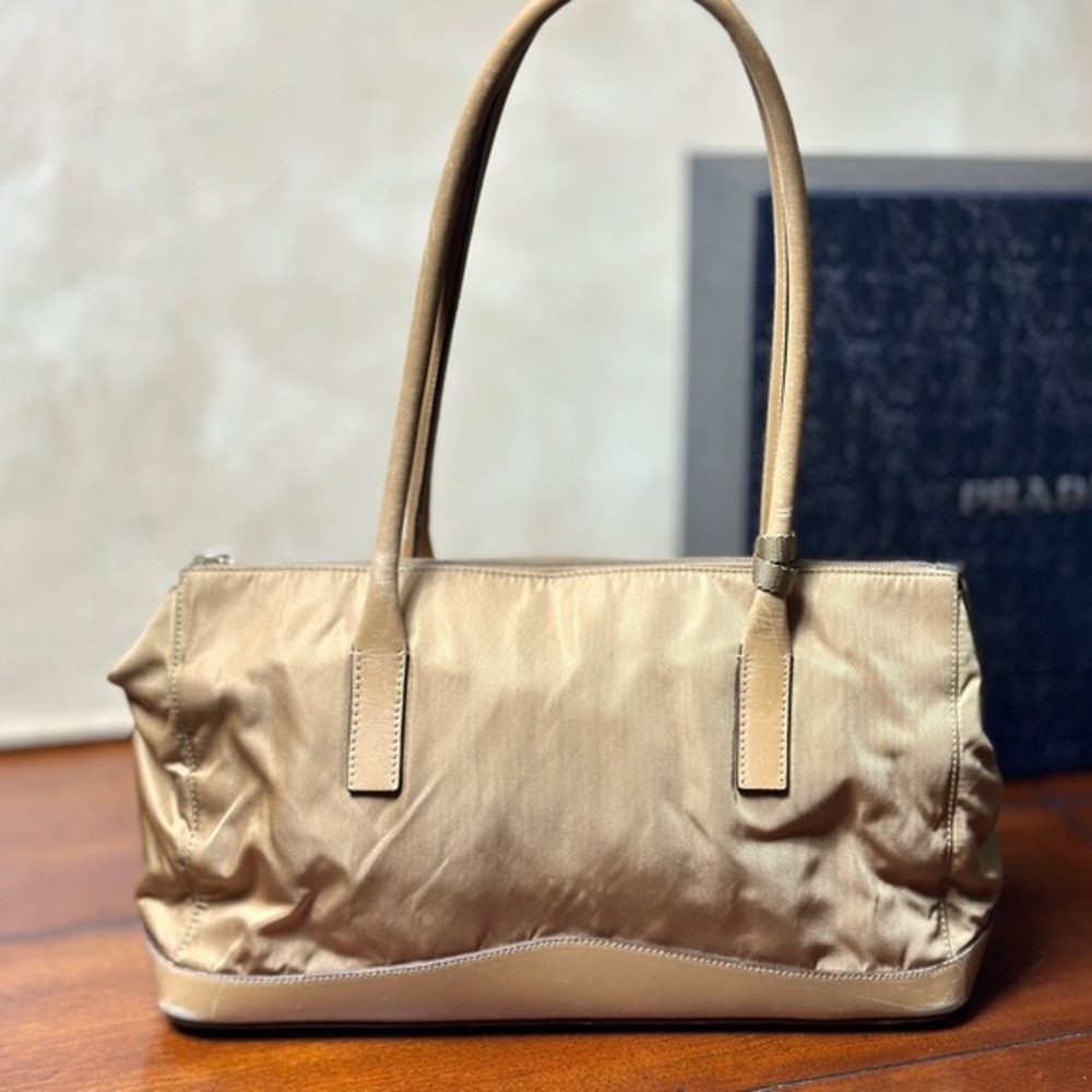 AUTHENTIC Prada Tessuto Cuoio Shoulder Bag. Tan. - Picture 9 of 16